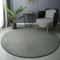 Soft Coral Velvet Round Area Rug 8