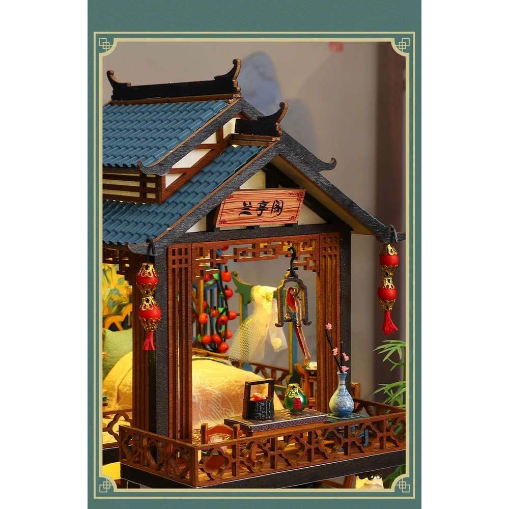 Elegant Orchid Pavilion DIY Book Nook Kit 7