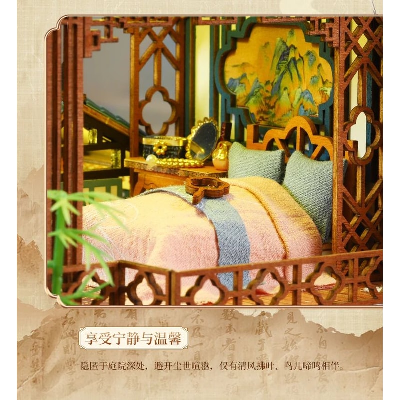 Elegant Orchid Pavilion DIY Book Nook Kit 8