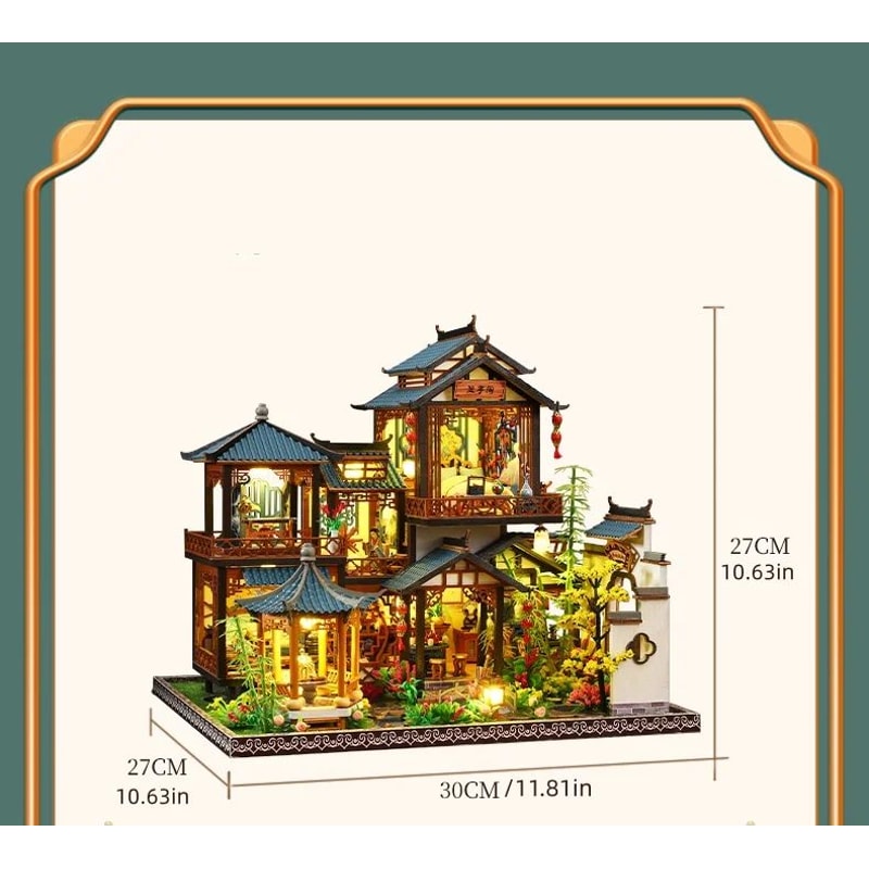 Elegant Orchid Pavilion DIY Book Nook Kit 9