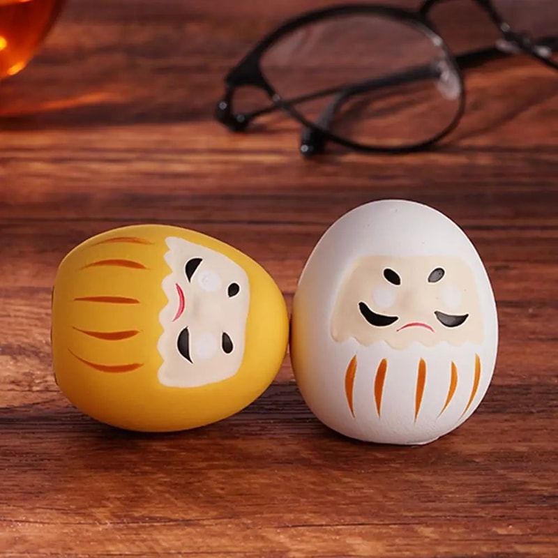 Mini Ceramic Daruma Doll Lucky Charm 2