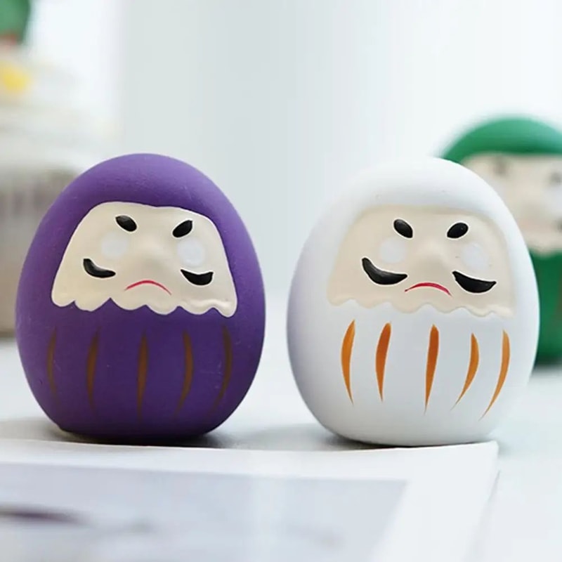Mini Ceramic Daruma Doll Lucky Charm 8
