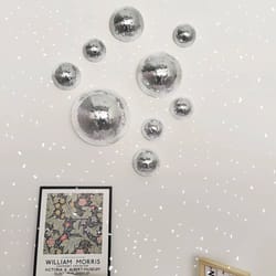 metallic disco mirror wall art decor
