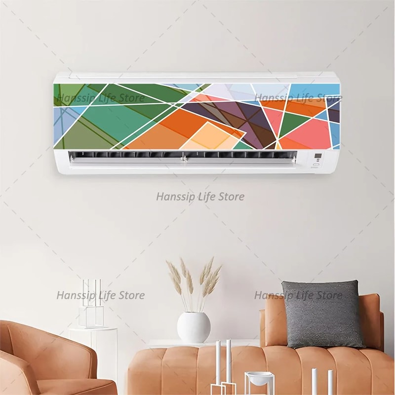 Modern 3D Geometric Air Conditioner Panel Sticker 6