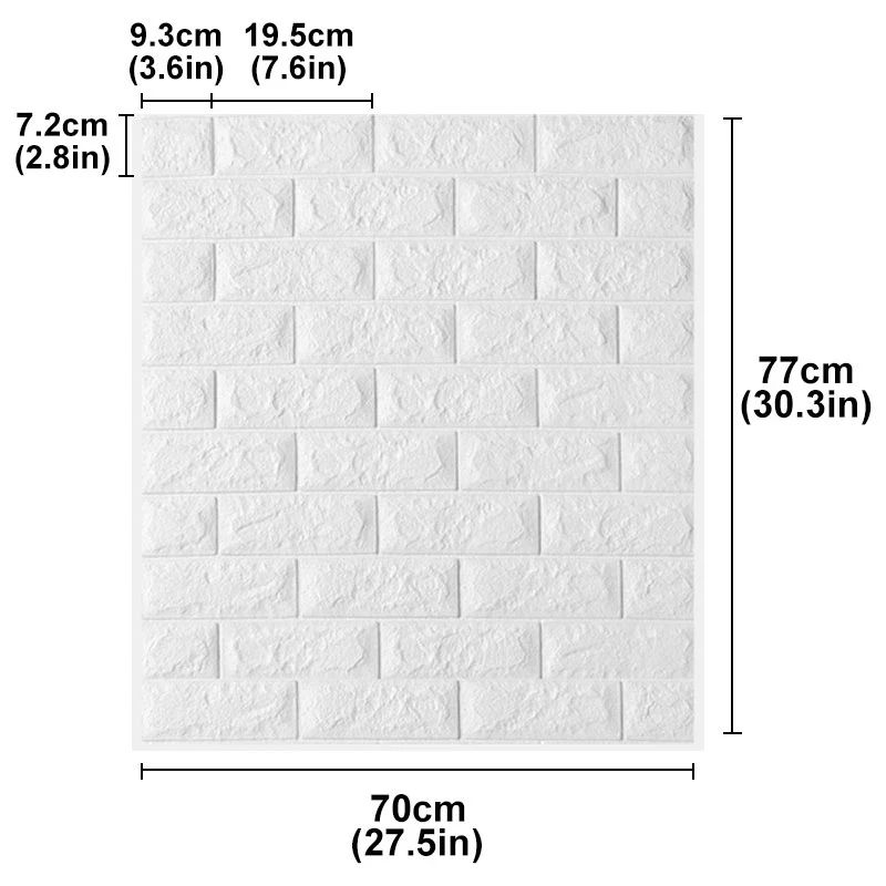 3D Brick Wall Sticker Set Self Adhesive Panels 1