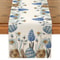 Easter Blue Eggs Floral Linen Table Runner 6