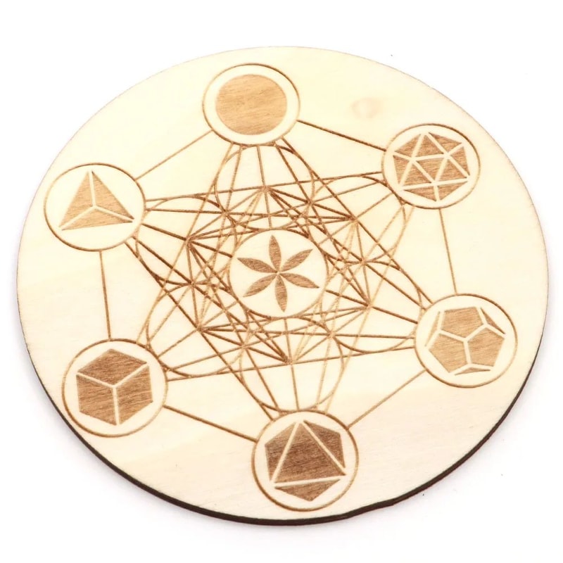 7 Piece Sacred Geometry Crystal Set Platonic Solids 2