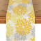 Blue Dahlia Floral Linen Table Runner Decor 7