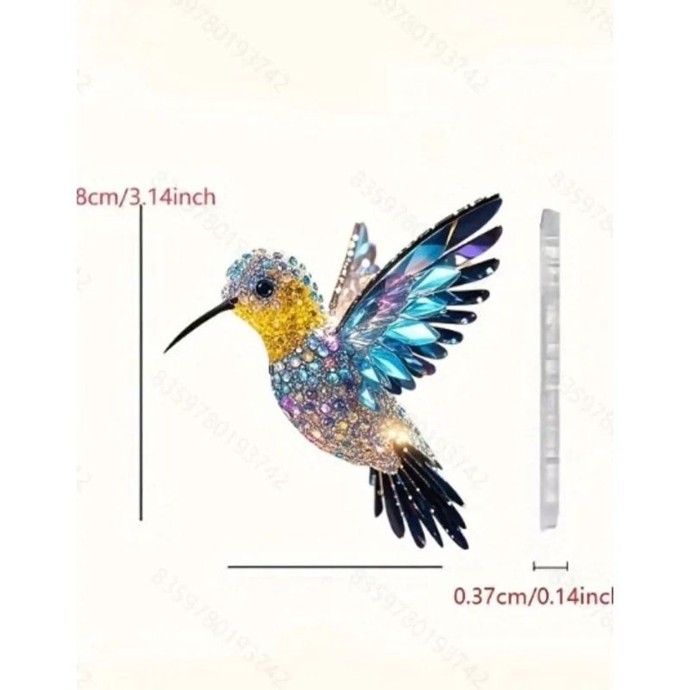 Kawaii Acrylic Hummingbird Wind Chime Keychain Decor 6