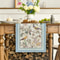 Blue Birds Floral Linen Table Runner Decor 1