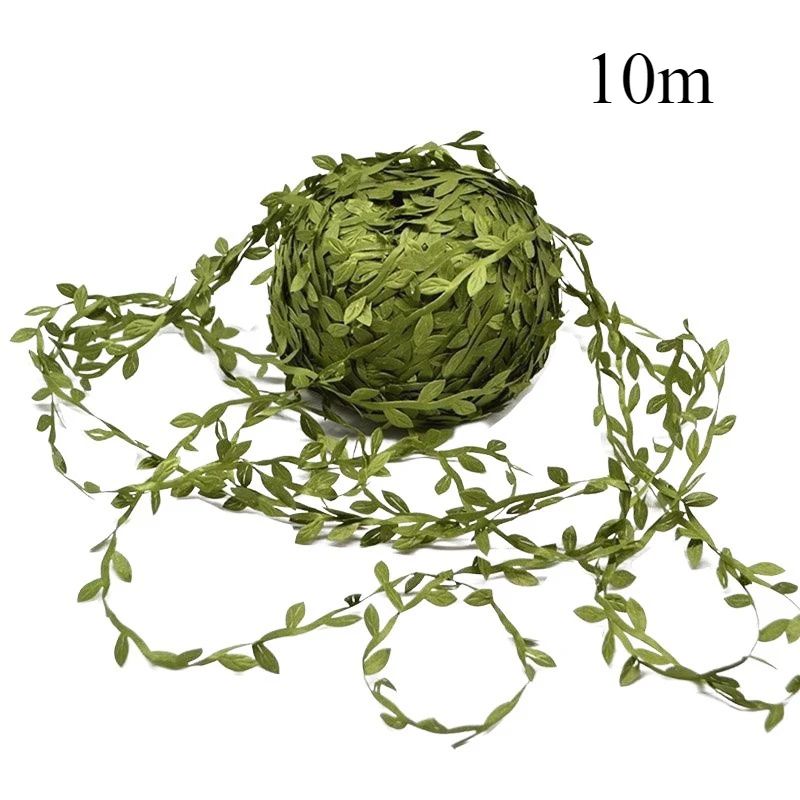 Artificial Green Leaf Vine Ribbon For DIY Crafts 8