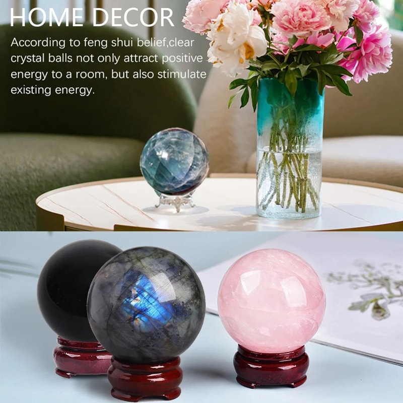 Natural Crystal Sphere Ball For Reiki And Home Decor 4