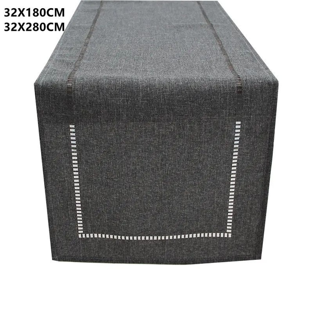 Basic Linen Style Table Runner Solid Color Decor 3