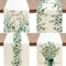 Green Eucalyptus Leaf Table Runner Decor 0