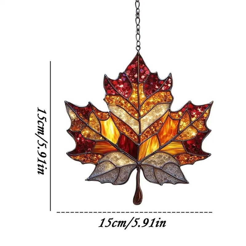 Acrylic Maple Leaf Light Catcher Hanging Decor 7