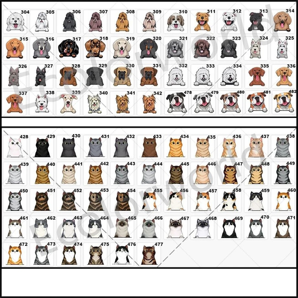 Personalized Pet Cartoon Welcome Doormat 4