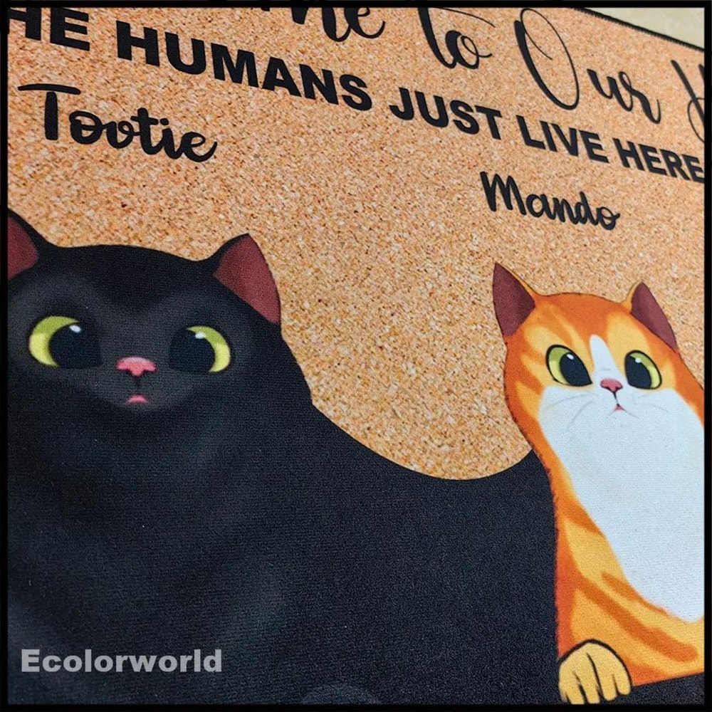 Personalized Pet Cartoon Welcome Doormat 9