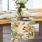 Vintage Floral Birds Linen Table Runner 7