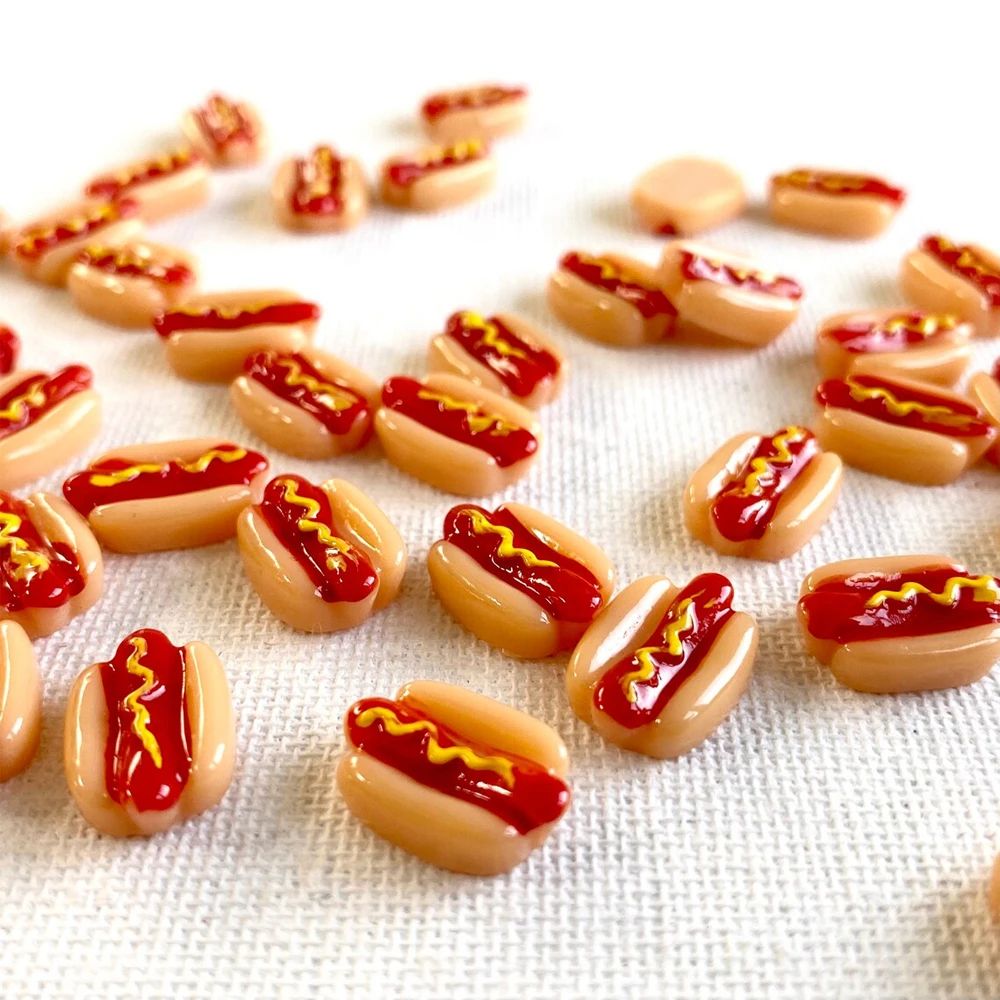 Mini Resin Hotdog Dollhouse Decor Set 5
