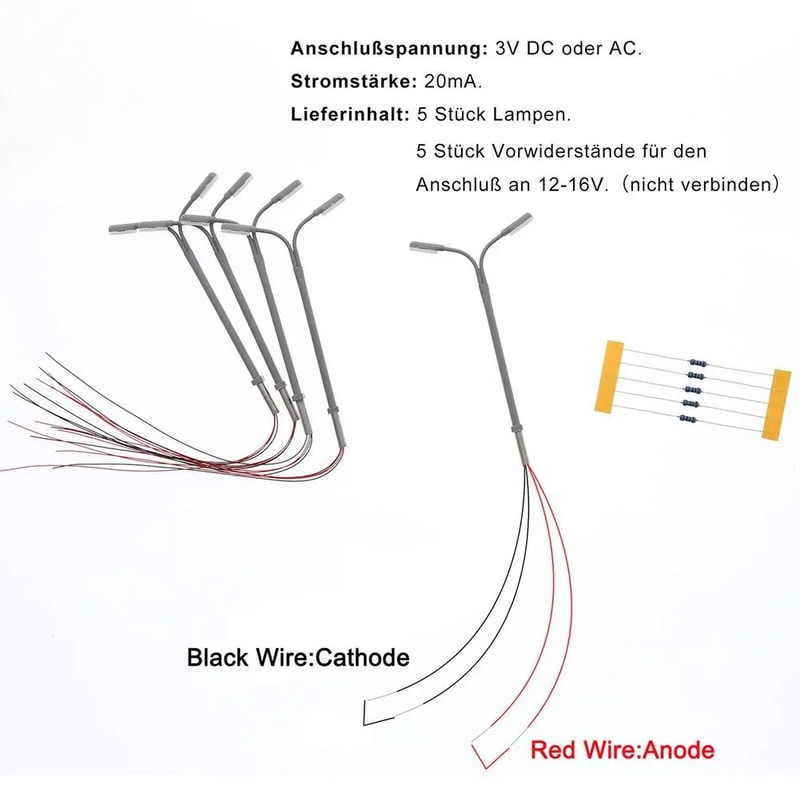 Mini LED Street Lamp Model Set 7