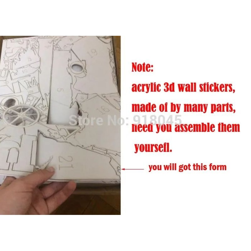 Chinese Fish Acrylic Mirror Wall Stickers 2