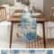 Blue Hydrangea Eucalyptus Table Runner 4