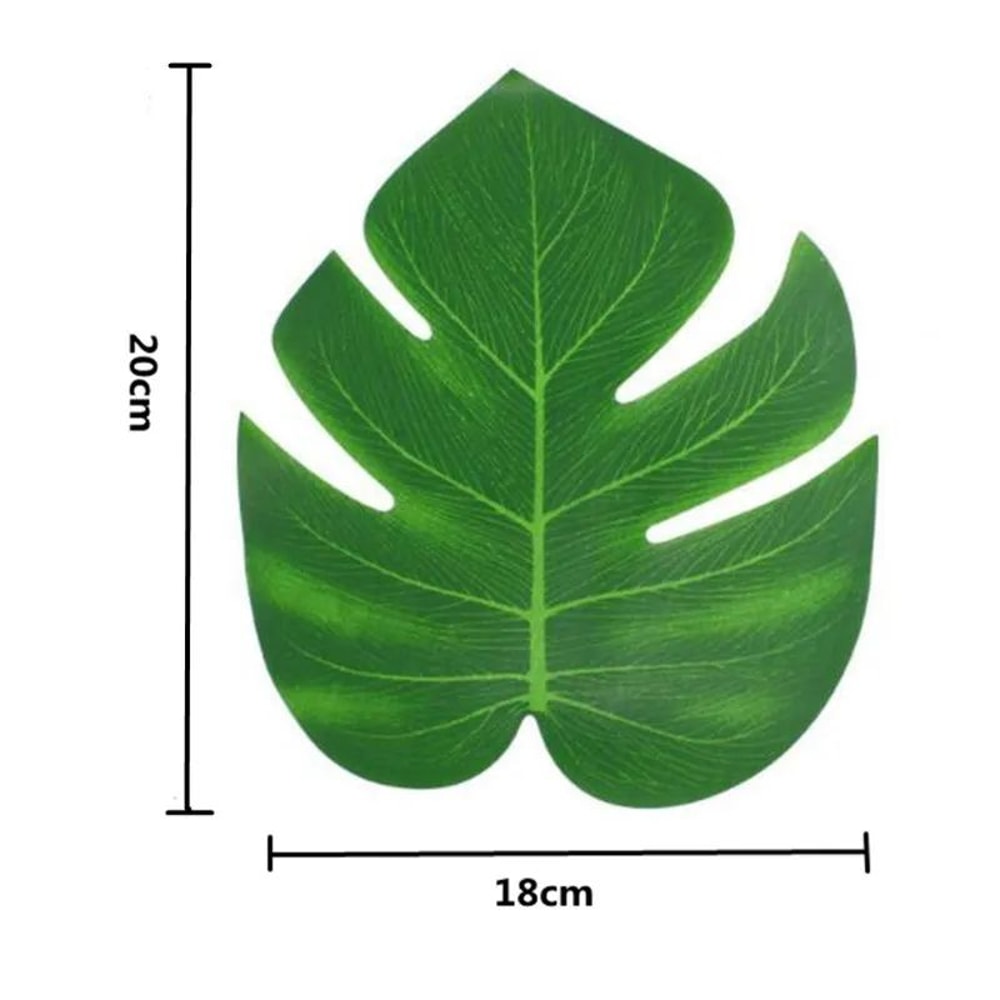 Artificial Tropical Palm Leaves Party Decor Set 7