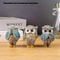 3 Piece Resin Owl Figurine Set Decor 7