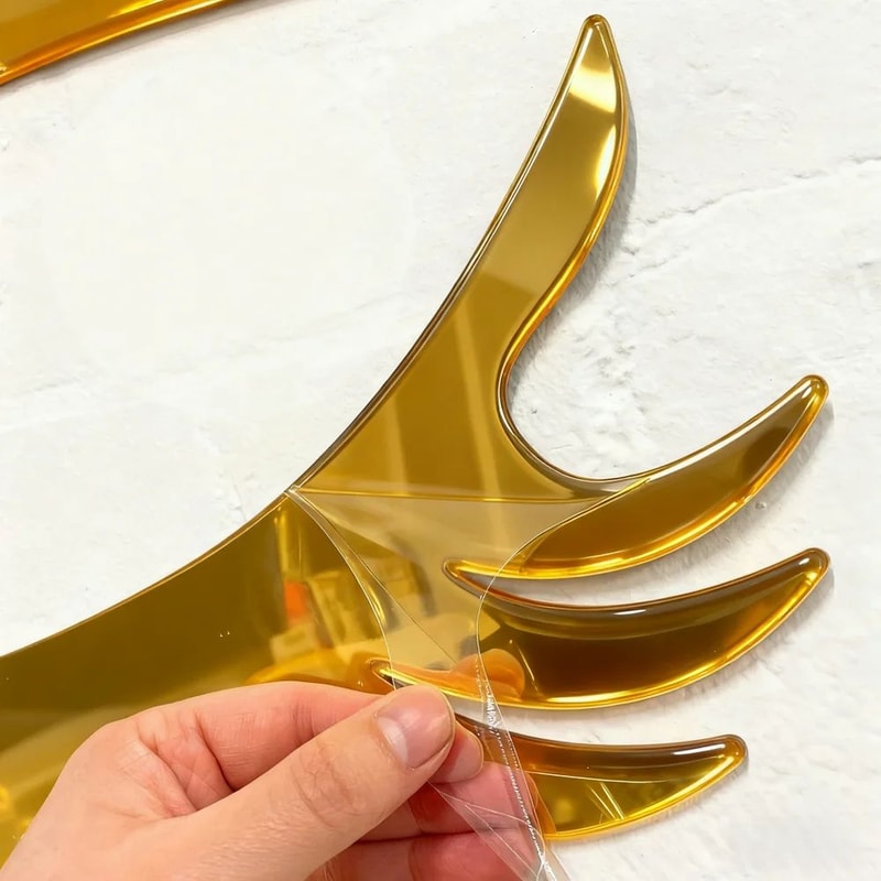 Custom Acrylic Mirror Hebrew Door Sign 6