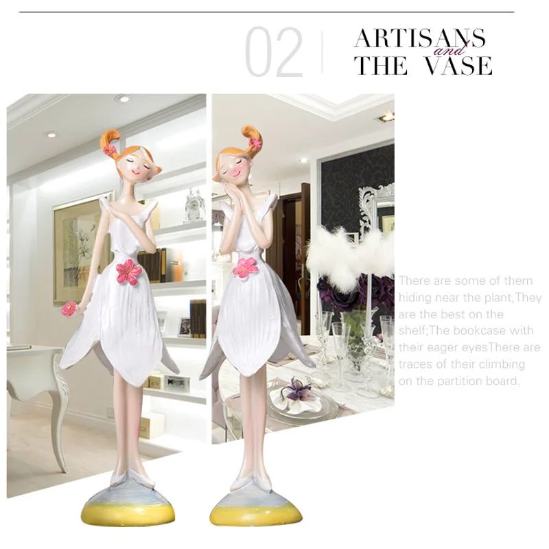 2 Piece Angel Fairy Resin Figurine Set 5