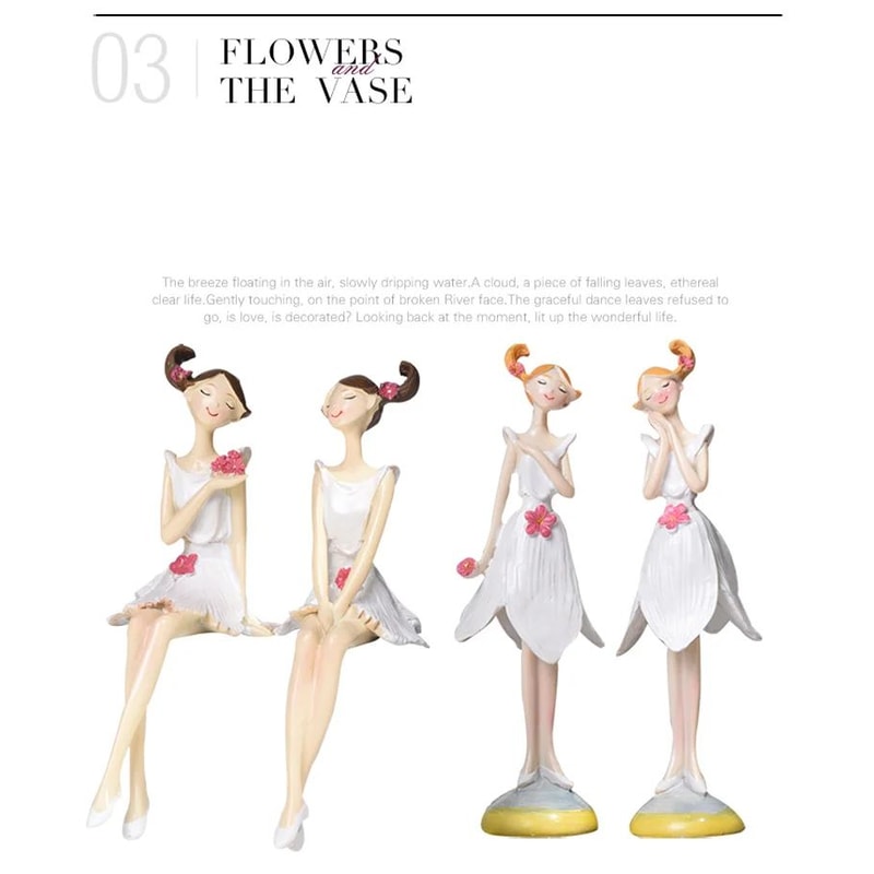 2 Piece Angel Fairy Resin Figurine Set 6