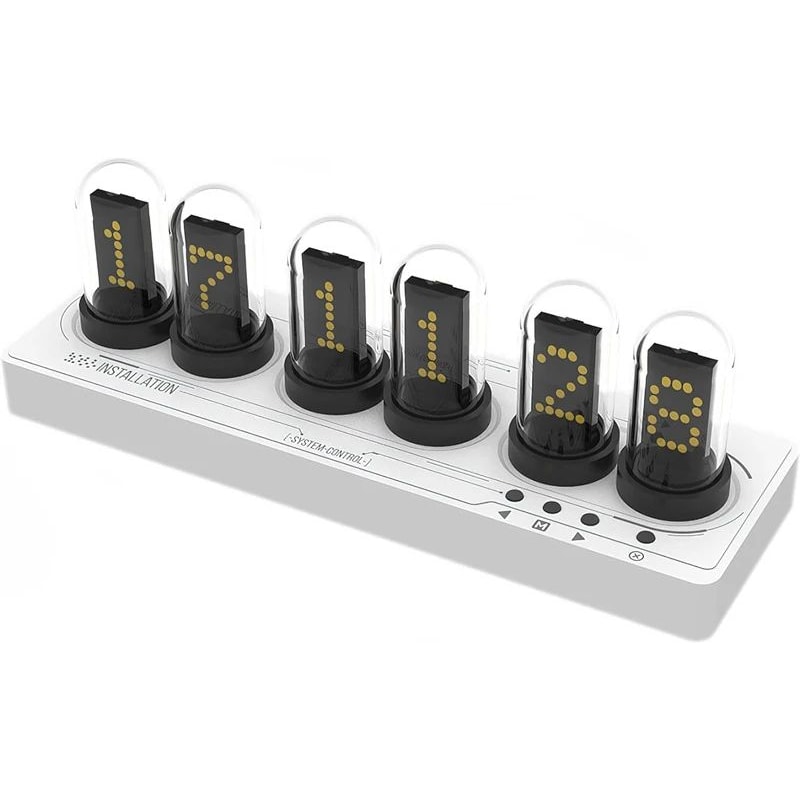 RGB Nixie Tube Style WiFi Alarm Clock With IPS Display 7