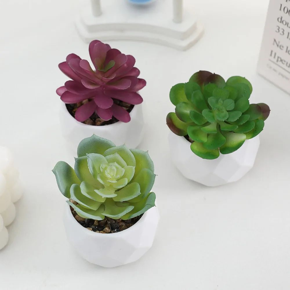 Mini Artificial Succulent Bonsai Plant Decor 4