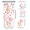 Pink Cartoon Bear Balloon Wall Stickers 6