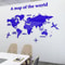 3D Acrylic World Map Wall Sticker For Home And Office Decor 12