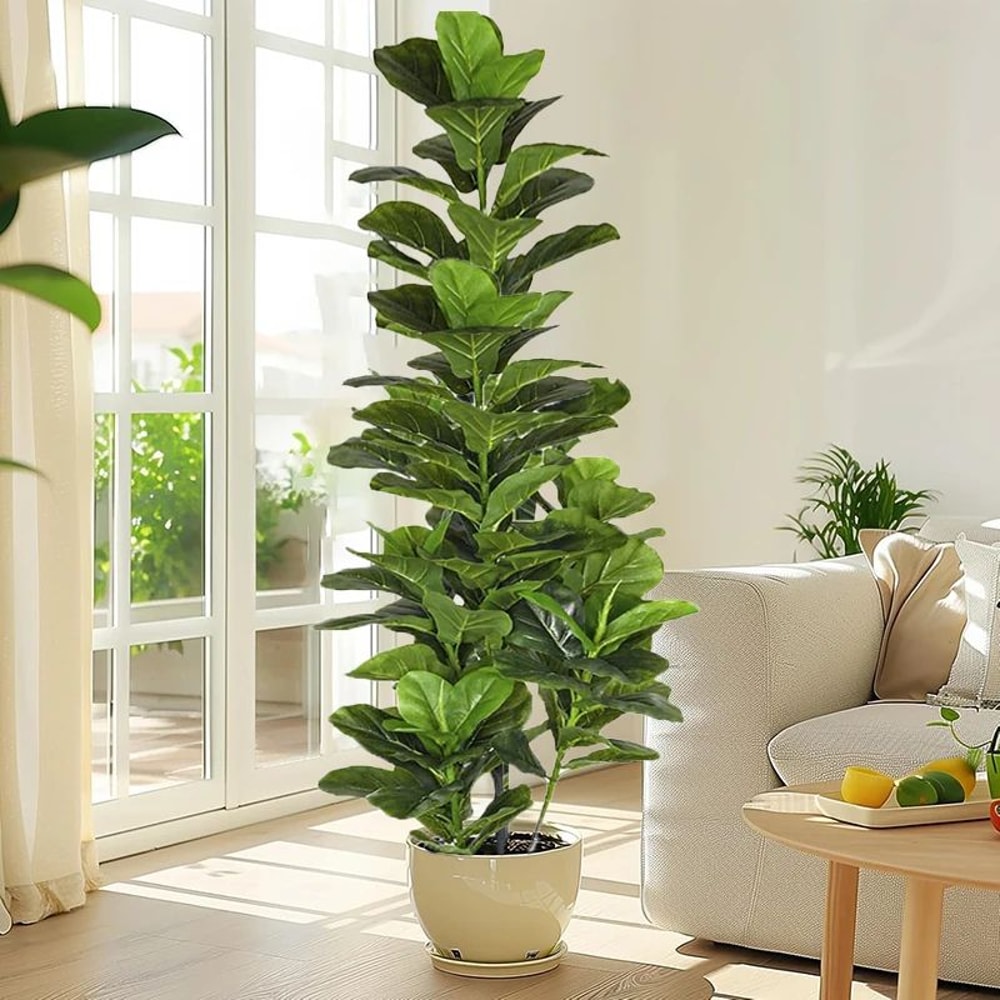 150cm Artificial Fiddle Leaf Fig Tree For Home And Office Decor 1