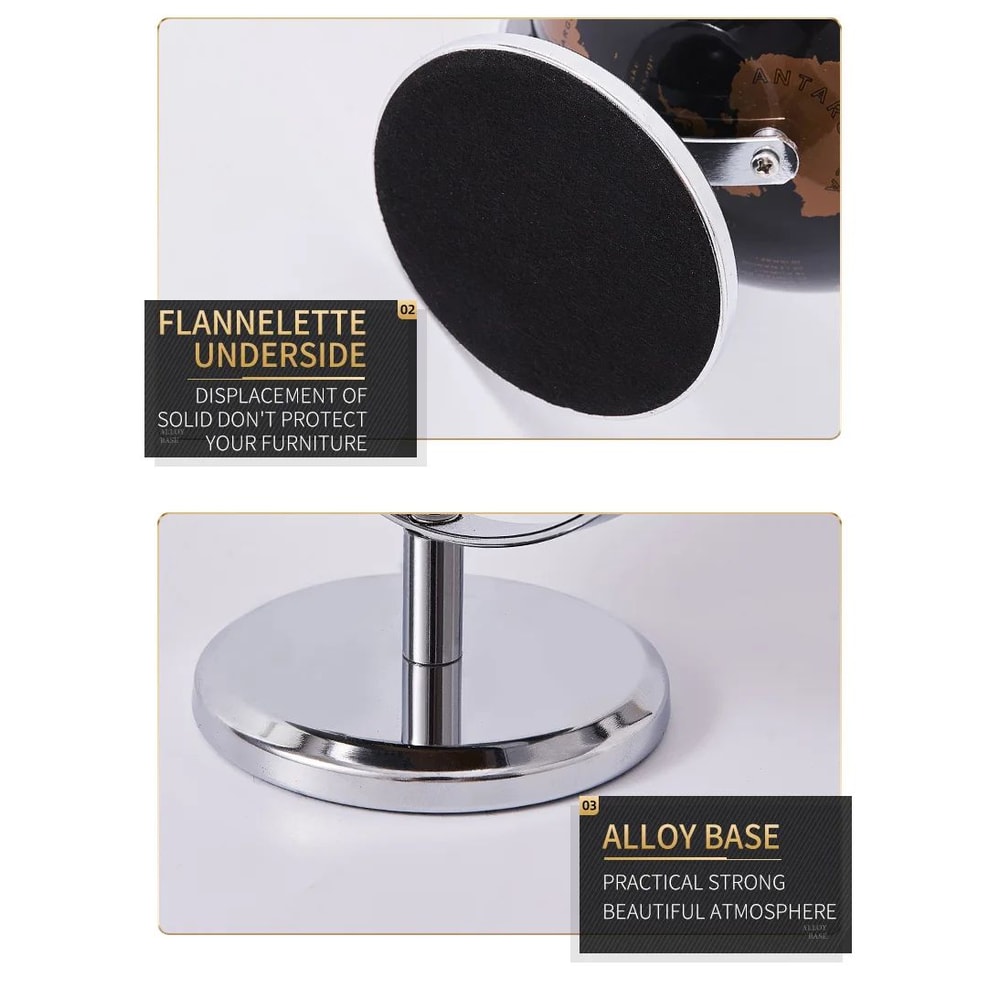 Retro World Globe Educational Desk Decor For Kids And Home 7