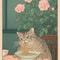 Japanese Cat Bathtub Canvas Wall Art Poster 9