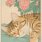 Japanese Cat Bathtub Canvas Wall Art Poster 12