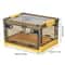 Yellow Foldable Transparent Storage Box Large Capacity Organizer 1