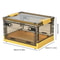 Yellow Foldable Transparent Storage Box Large Capacity Organizer 1