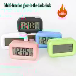 led digital alarm clock with snooze and calendar display
