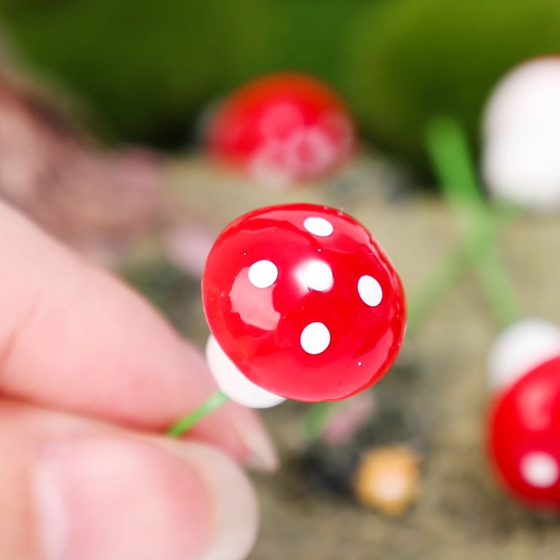 Mini Artificial Mushroom Decor For Fairy Garden And DIY Crafts 8
