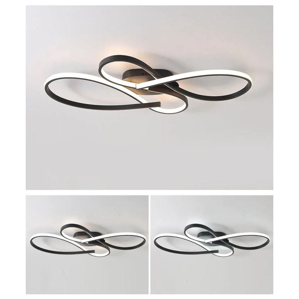 Modern Black LED Ceiling Chandelier Light Fixture 7