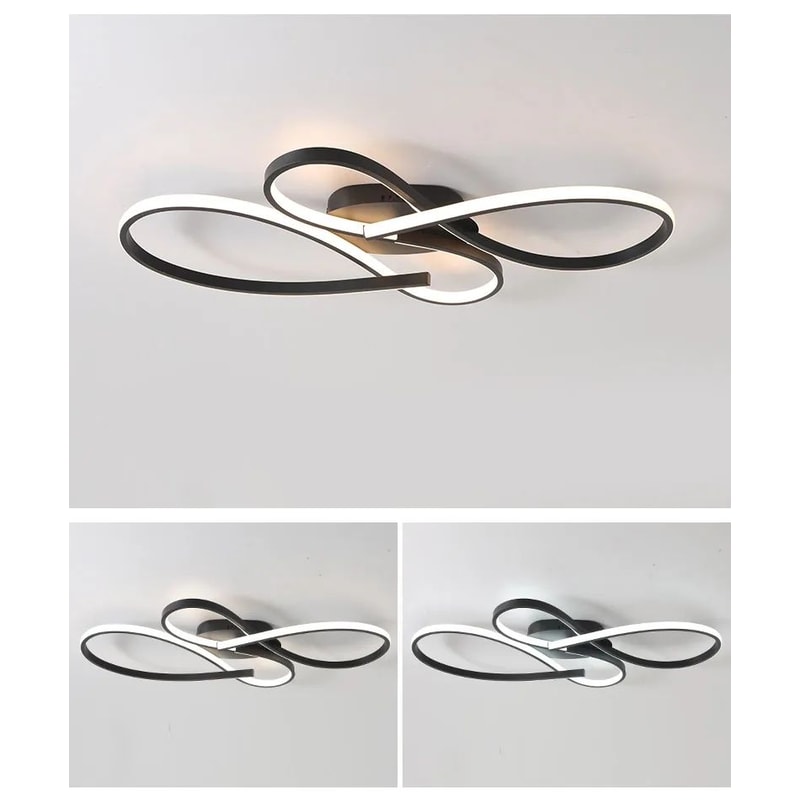 Modern Black LED Ceiling Chandelier Light Fixture 7