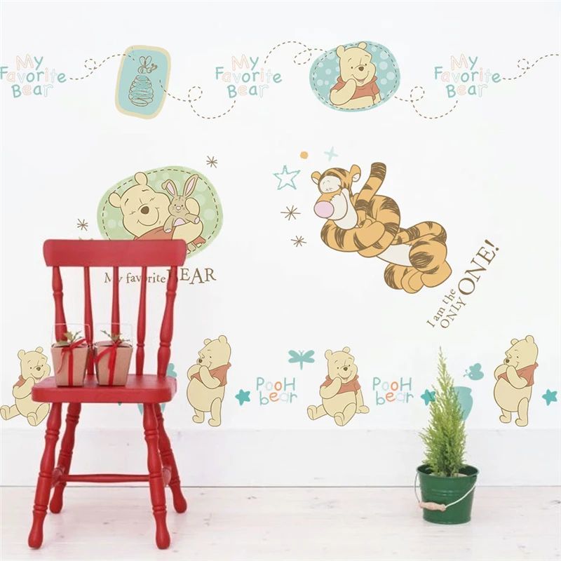 Cartoon Bear Wall Sticker For Kids Room Decoration 22