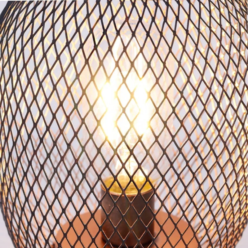 Metal Cage LED Table Lamp Cordless Lantern Decor 9