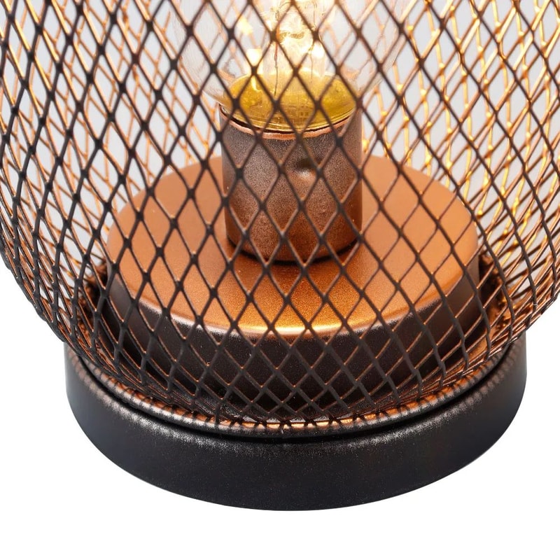 Metal Cage LED Table Lamp Cordless Lantern Decor 10
