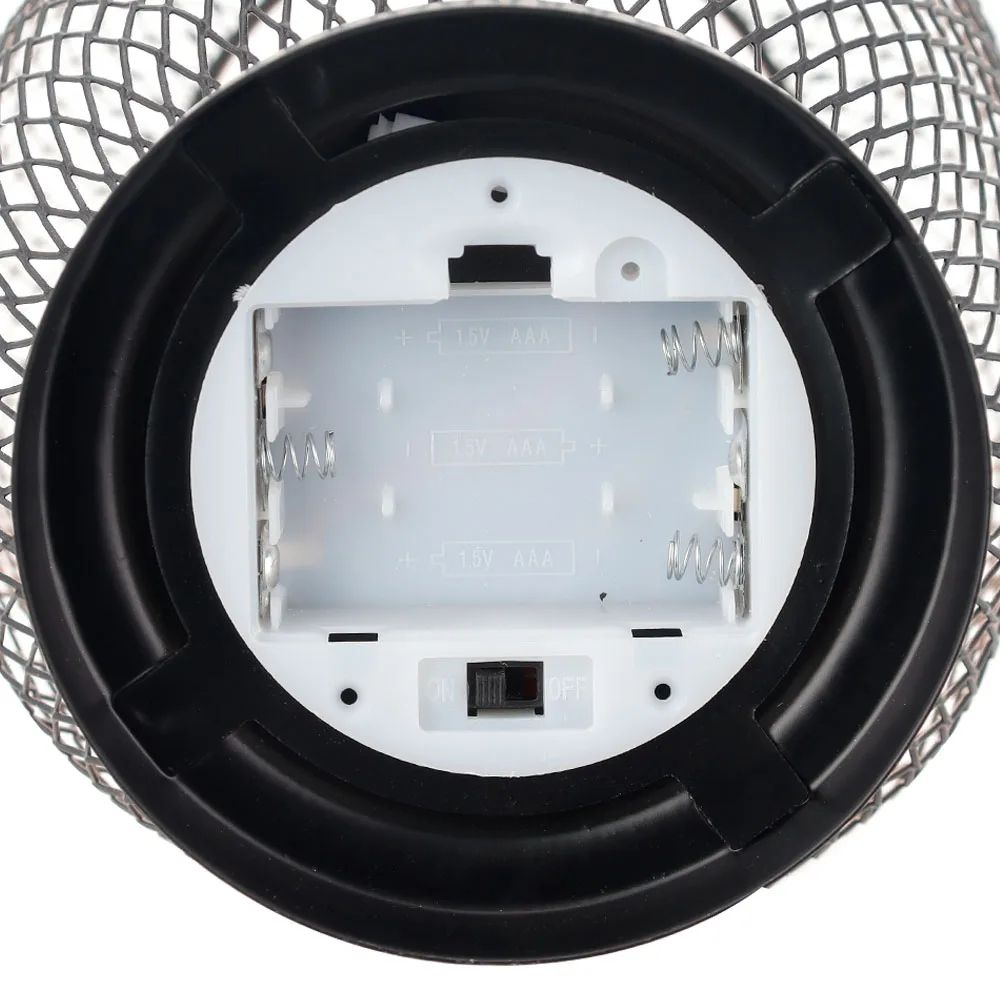 Metal Cage LED Table Lamp Cordless Lantern Decor 11