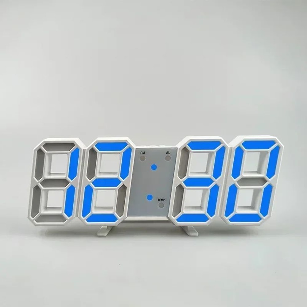 3D LED Digital Alarm Clock With Temperature Display 10